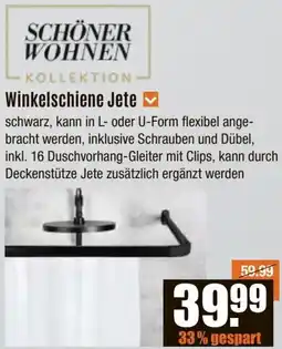 V Baumarkt SCHÖNER WOHNEN Winkelschiene Jete Angebot
