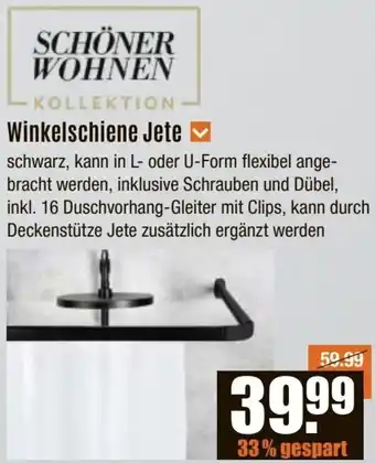 V Baumarkt SCHÖNER WOHNEN Winkelschiene Jete Angebot