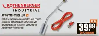 V Baumarkt ROTHENBERGER INDUSTRIAL Anwärmbrenner ECO Angebot
