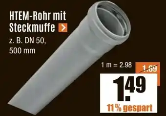 V Baumarkt SMARLEY HTEM-Rohr mit Steckmuffe Angebot