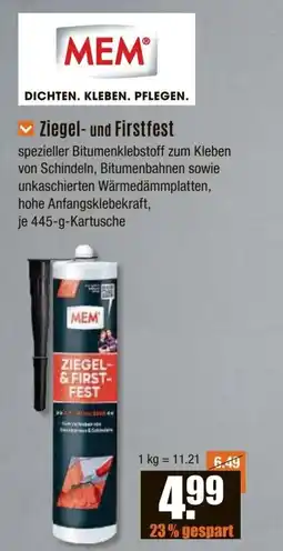V Baumarkt MEM Ziegel- und Firstfest Angebot