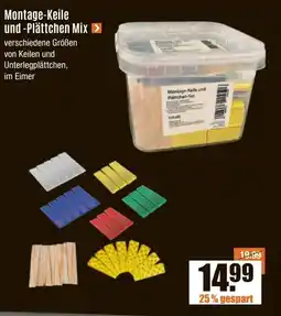 V Baumarkt Montage-Keile und -Plättchen Mix Angebot
