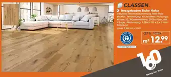 V Baumarkt CLASSEN Designboden Eiche Natur Angebot