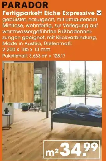V Baumarkt PARADOR Fertigparkett Eiche Expressive Angebot