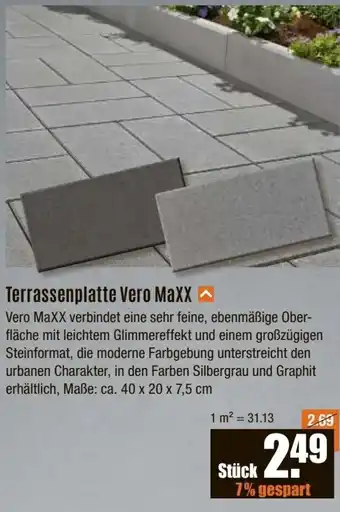 V Baumarkt Terrassenplatte Vero MaxX ^ Angebot