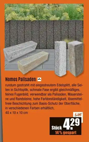 V Baumarkt Nomos Palisaden Angebot