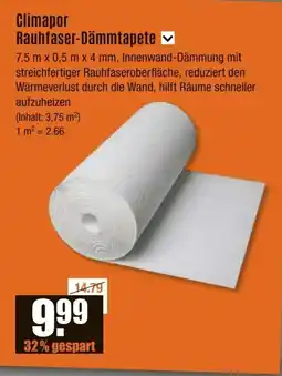V Baumarkt Climapor Rauhfaser-Dämmtapete Angebot