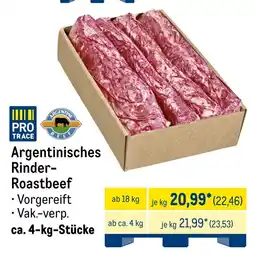 METRO Argentinisches Rinder- Roastbeef Angebot
