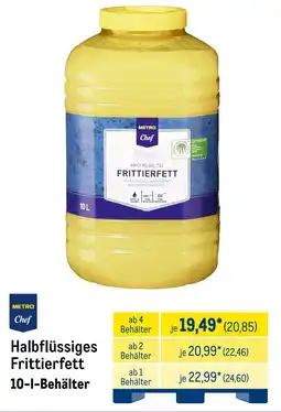 METRO METRO Chef Halbflüssiges Frittierfett Angebot
