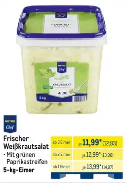 METRO METRO Chef Frischer Weiẞkrautsalat Angebot