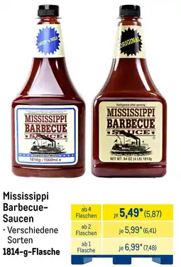 METRO Mississippi barbecue- saucen ab 2 Flaschen Angebot