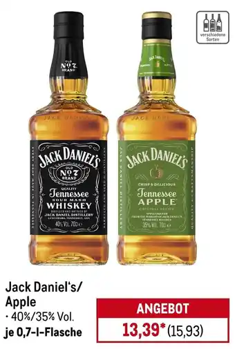 METRO Jack Daniel's/ Apple Angebot