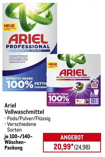 METRO Ariel Vollwaschmittel Angebot