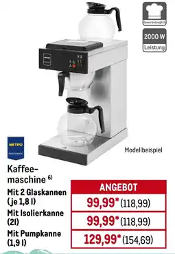 METRO METRO Chef Kaffee- maschine Mit 2 Glaskannen Angebot