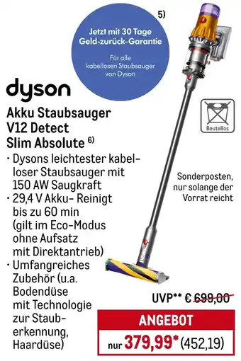 METRO dyson Akku Staubsauger V12 Detect Slim Absolute Angebot