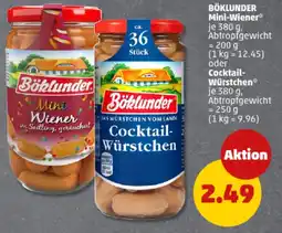 PENNY BÖKLUNDER Mini-Wiener oder Cocktail- Würstchen Angebot