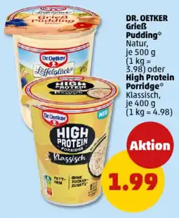 PENNY DR. OETKER Grieß Pudding oder High Protein Porridge Angebot