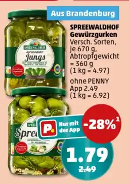 PENNY SPREEWALDHOF Gewürzgurken Angebot