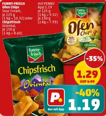 PENNY FUNNY-FRISCH Ofen Chips oder Chipsfrisch Angebot