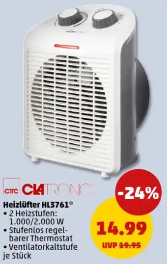 PENNY CLATRONIC Heizlüfter HL3761 Angebot