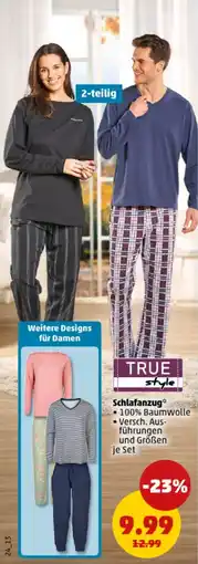PENNY TRUE style Schlafanzug Angebot