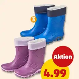 PENNY Kinder-Regenstiefepantoletten* Versch. Größen, je Paar 4.99, 6.99 ③Kinder-Regenstiefel Angebot