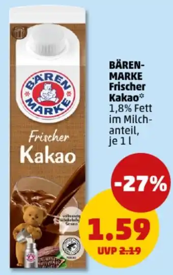 PENNY BÄREN- MARKE Frischer Kakao Angebot