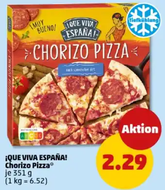 PENNY ¡QUE VIVA ESPAÑA! Chorizo Pizza Angebot
