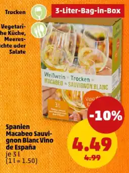 PENNY Spanien Macabeo Sauvi- gnon Blanc Vino de España Angebot