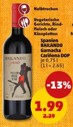 PENNY Spanien BAILANDO Garnacha Cariñena DOP Angebot