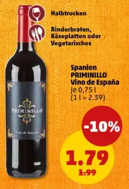 PENNY Spanien PRIMINILLO Vino de España Angebot