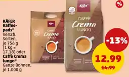 PENNY KÄFER Kaffee- pads oder Caffè Crema lungo Angebot