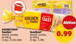 PENNY GOLDEN TOAST Toasties/ Toastbrot Angebot