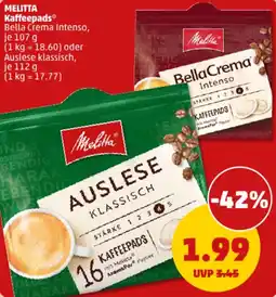 PENNY MELITTA Kaffeepads Angebot