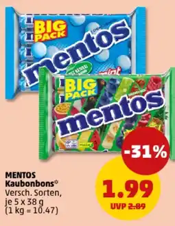 PENNY MENTOS Kaubonbons Angebot