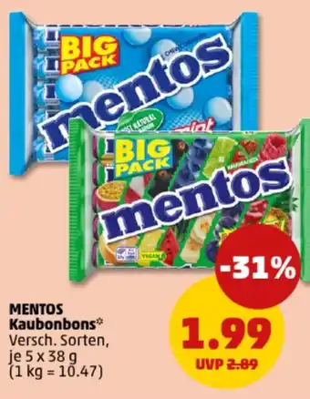 PENNY MENTOS Kaubonbons Angebot