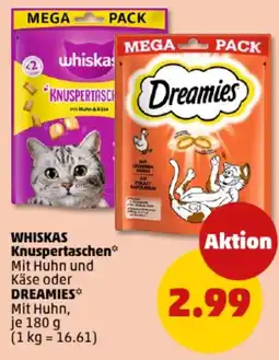 PENNY WHISKAS Knuspertaschen oder DREAMIES Angebot