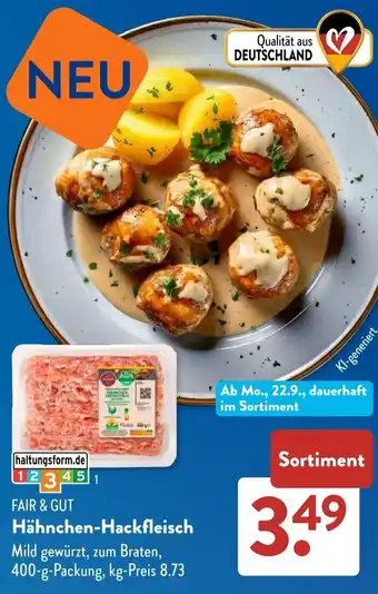 Aldi Süd FAIR & GUT Hähnchen-Hackfleisch Angebot