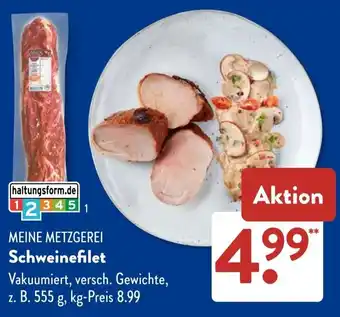 Aldi Süd MEINE METZGEREI Schweinefilet Angebot