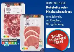 Aldi Süd MEINE METZGEREI Koteletts oder Nackenkoteletts Angebot