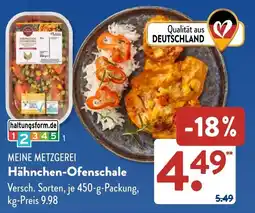 Aldi Süd MEINE METZGEREI Hähnchen-Ofenschale Angebot