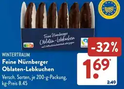 Aldi Süd WINTERTRAUM Feine Nürnberger Oblaten-Lebkuchen Angebot