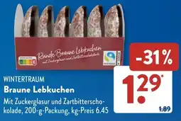 Aldi Süd WINTERTRAUM Braune Lebkuchen Angebot