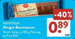 Aldi Süd WINTERTRAUM Nougat-Baumstamm Angebot