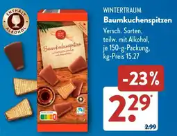 Aldi Süd WINTERTRAUM Baumkuchenspitzen Angebot