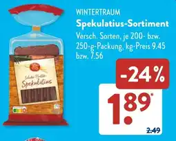 Aldi Süd WINTERTRAUM Spekulatius-Sortiment Angebot