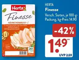 Aldi Süd HERTA Finesse Angebot