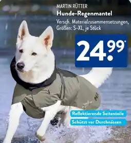 Aldi Süd MARTIN RÜTTER Hunde-Regenmantel Angebot
