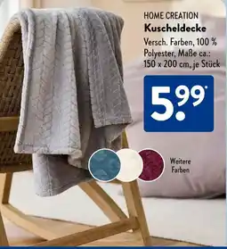 Aldi Süd HOME CREATION Kuscheldecke Angebot