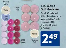 Aldi Süd HOME CREATION Duft-Teelichte Angebot